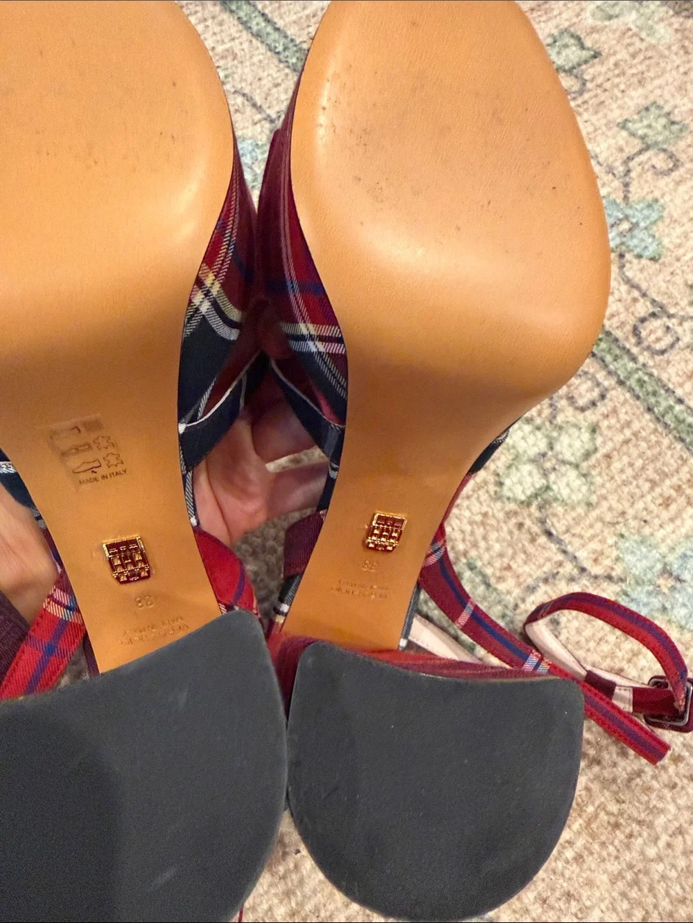 Hill House Red Tartan Party Platforms | Size 38